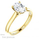 Oval Shaped Forever One Moissanite Engagement Ring #GTJ937-oval-fo-y