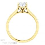 Oval Shaped Forever One Moissanite Engagement Ring #GTJ937-oval-fo-y