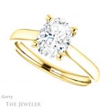 Oval Shaped Forever One Moissanite Engagement Ring #GTJ937-oval-fo-y