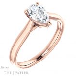 Pear Shaped Forever Brilliant Moissanite Engagement Ring #GTJ937-pear-fb-r