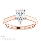 Pear Shaped Forever Brilliant Moissanite Engagement Ring #GTJ937-pear-fb-r