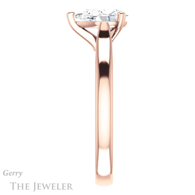 Pear Shaped Forever Brilliant Moissanite Engagement Ring #GTJ937-pear-fb-r