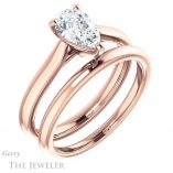 Pear Shaped Forever Brilliant Moissanite Engagement Ring #GTJ937-pear-fb-r