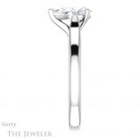Pear Shaped Forever One Moissanite Engagement Ring #GTJ937-pear-fb-w 3 Pear Shaped Forever Brilliant Moissanite Engagement Ring #GTJ937-pear-fb-w