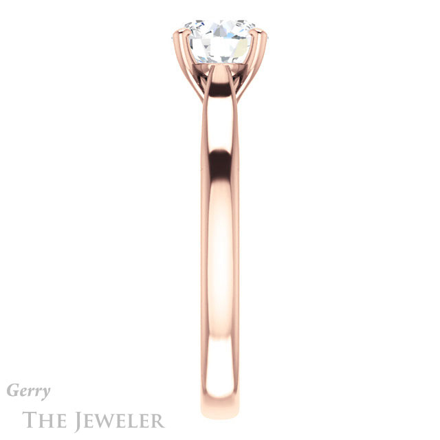 Round Cut Forever One Moissanite Engagement Ring #GTJ937-round-fo-r 3 Round Cut Forever One Moissanite Engagement Ring #GTJ937-round-fo-r