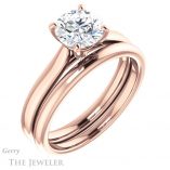 Round Cut Forever One Moissanite Engagement Ring #GTJ937-round-fo-r 6 Round Cut Forever One Moissanite Engagement Ring #GTJ937-round-fo-r