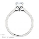 Round Cut Forever One Moissanite Engagement Ring #GTJ937-round-fo-w 2 Round Cut Forever One Moissanite Engagement Ring #GTJ937-round-fo-w