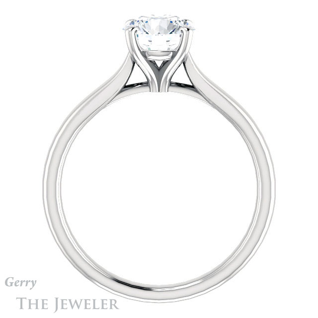 Round Cut Forever One Moissanite Engagement Ring #GTJ937-round-fo-w 2 Round Cut Forever One Moissanite Engagement Ring #GTJ937-round-fo-w