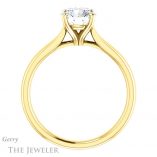 Round Cut Forever One Moissanite Engagement Ring #GTJ937-round-fo-y 2 Round Cut Forever One Moissanite Engagement Ring #GTJ937-round-fo-y