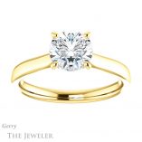 Round Cut Forever One Moissanite Engagement Ring #GTJ937-round-fo-y 1 Round Cut Forever One Moissanite Engagement Ring #GTJ937-round-fo-y