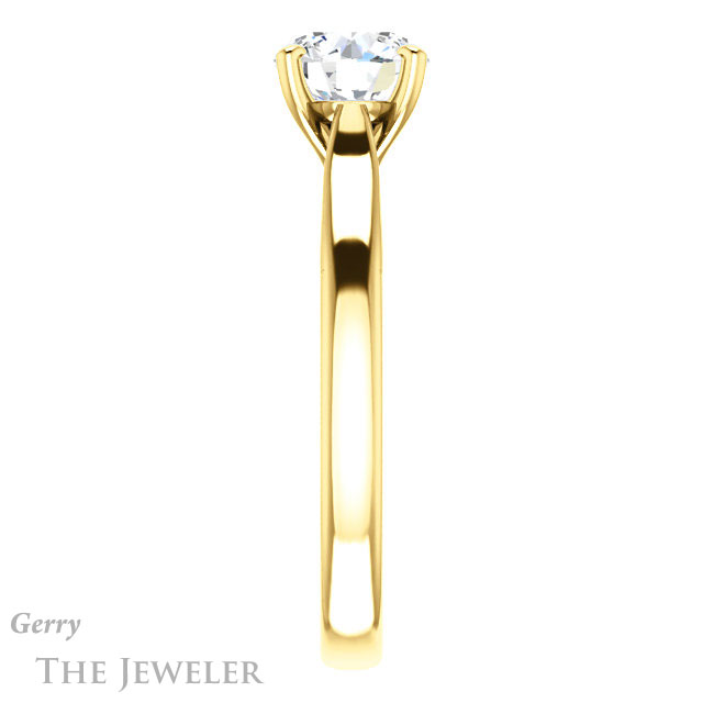 Round Cut Forever One Moissanite Engagement Ring #GTJ937-round-fo-y 3 Round Cut Forever One Moissanite Engagement Ring #GTJ937-round-fo-y