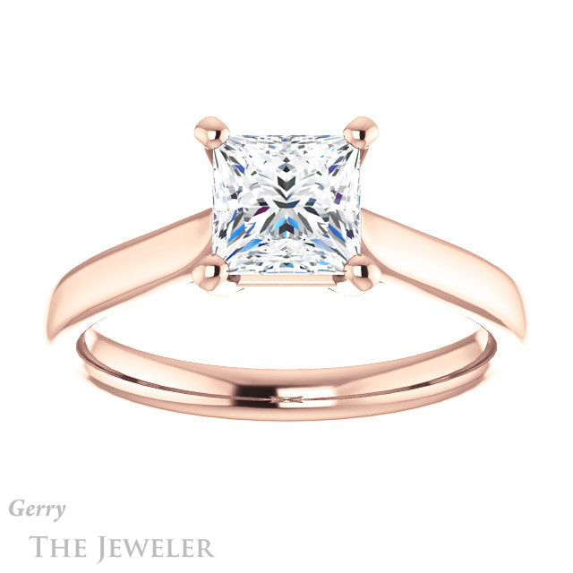 Princess Cut Forever One Moissanite Engagement Ring #GTJ937-square-fo-r 1 Princess Cut Forever One Moissanite Engagement Ring #GTJ937-square-fo-r