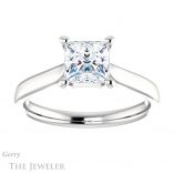 Princess Cut Forever One Moissanite Engagement Ring #GTJ937-square-fo-w 1 Princess Cut Forever One Moissanite Engagement Ring #GTJ937-square-fo-w