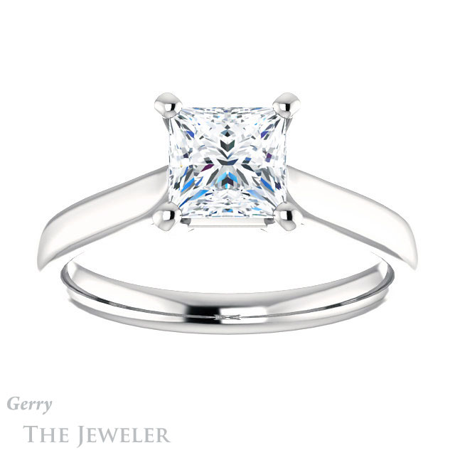 Princess Cut Forever One Moissanite Engagement Ring #GTJ937-square-fo-w 1 Princess Cut Forever One Moissanite Engagement Ring #GTJ937-square-fo-w