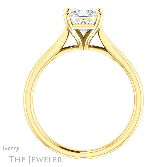 Princess Cut Forever One Moissanite Engagement Ring #GTJ937-square-fo-y