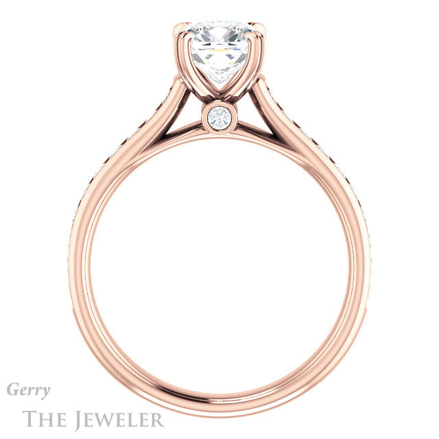 Cushion Cut Forever One Moissanite Engagement Ring #GTJ938-cushion-fo-r