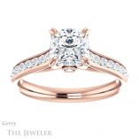 Cushion Cut Forever One Moissanite Engagement Ring #GTJ938-cushion-fo-r