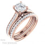 Cushion Cut Forever One Moissanite Engagement Ring #GTJ938-cushion-fo-r