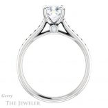 Cushion Cut Forever One Moissanite Engagement Ring #GTJ938-cushion-fo-w