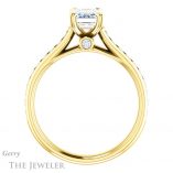 Emerald Cut Forever One Moissanite Engagement Ring #GTJ938-emerald-fb-y 2 Emerald Cut Forever Brilliant Moissanite Engagement Ring #GTJ938-emerald-fb-y