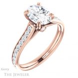 Oval Shaped Forever One Moissanite Engagement Ring #GTJ938-oval-fo-r 4 Oval Shaped Forever One Moissanite Engagement Ring #GTJ938-oval-fo-r