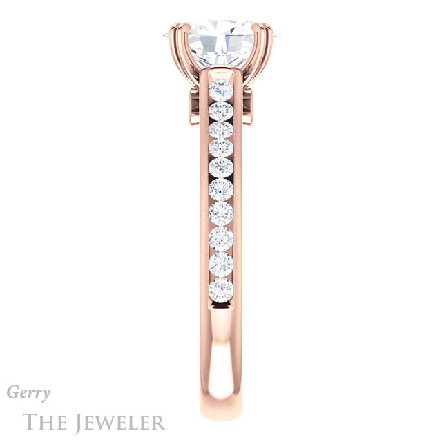 Oval Shaped Forever One Moissanite Engagement Ring #GTJ938-oval-fo-r 3 Oval Shaped Forever One Moissanite Engagement Ring #GTJ938-oval-fo-r