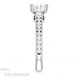 Oval Shaped Forever One Moissanite Engagement Ring #GTJ938-oval-fo-w