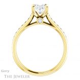Oval Shaped Forever One Moissanite Engagement Ring #GTJ938-oval-fo-y