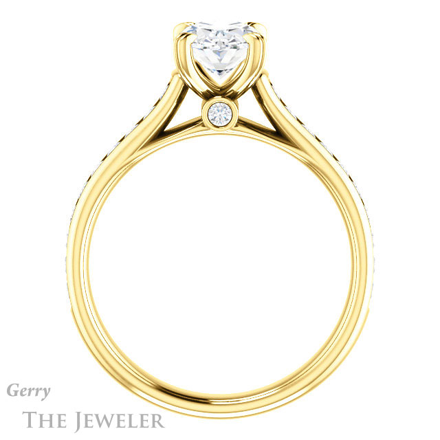Oval Shaped Forever One Moissanite Engagement Ring #GTJ938-oval-fo-y