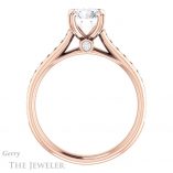 Round Cut Forever One Moissanite Engagement Ring #GTJ938-round-fo-r