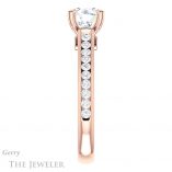 Round Cut Forever One Moissanite Engagement Ring #GTJ938-round-fo-r