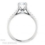 Round Cut Forever One Moissanite Engagement Ring #GTJ938-round-fo-w 2 Round Cut Forever One Moissanite Engagement Ring #GTJ938-round-fo-w