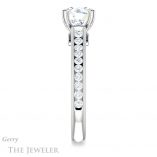 Round Cut Forever One Moissanite Engagement Ring #GTJ938-round-fo-w 3 Round Cut Forever One Moissanite Engagement Ring #GTJ938-round-fo-w