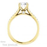 Round Cut Forever One Moissanite Engagement Ring #GTJ938-round-fo-y 2 Round Cut Forever One Moissanite Engagement Ring #GTJ938-round-fo-y