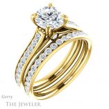 Round Cut Forever One Moissanite Engagement Ring #GTJ938-round-fo-y 6 Round Cut Forever One Moissanite Engagement Ring #GTJ938-round-fo-y