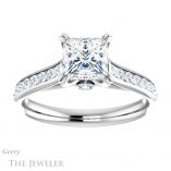 Princess Cut Forever One Moissanite Engagement Ring #GTJ938-square-fo-w 1 Princess Cut Forever One Moissanite Engagement Ring #GTJ938-square-fo-w