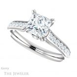 Princess Cut Forever One Moissanite Engagement Ring #GTJ938-square-fo-w 5 Princess Cut Forever One Moissanite Engagement Ring #GTJ938-square-fo-w