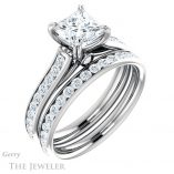 Princess Cut Forever One Moissanite Engagement Ring #GTJ938-square-fo-w 6 Princess Cut Forever One Moissanite Engagement Ring #GTJ938-square-fo-w
