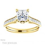 Princess Cut Forever One Moissanite Engagement Ring #GTJ938-square-fo-y