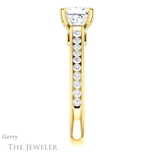 Princess Cut Forever One Moissanite Engagement Ring #GTJ938-square-fo-y