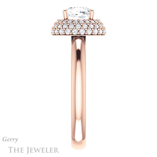 Cushion Cut Forever One Moissanite Engagement Ring #GTJ939-cushion-fo-r | Gerry The Jeweler Cushion Cut Forever One Moissanite Engagement Ring #GTJ939-cushion-fo-r