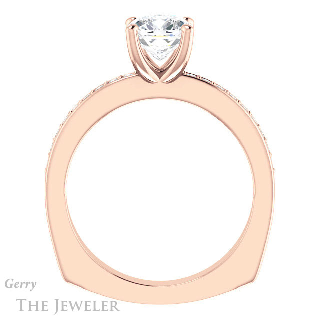 Cushion Cut Forever One Moissanite Engagement Ring #GTJ941-cushion-fo-r