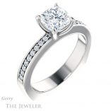 Cushion Cut Forever One Moissanite Engagement Ring #GTJ941-cushion-fo-w