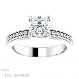 Cushion Cut Forever One Moissanite Engagement Ring #GTJ941-cushion-fo-w