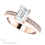 Emerald Cut Forever One Moissanite Engagement Ring #GTJ941-emerald-fb-r 5 Emerald Cut Forever Brilliant Moissanite Engagement Ring #GTJ941-emerald-fb-r