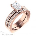 Emerald Cut Forever One Moissanite Engagement Ring #GTJ941-emerald-fb-r 6 Emerald Cut Forever Brilliant Moissanite Engagement Ring #GTJ941-emerald-fb-r