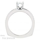 Emerald Cut Forever Brilliant Moissanite Engagement Ring #GTJ941-emerald-fb-w