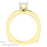 Emerald Cut Forever Brilliant Moissanite Engagement Ring #GTJ941-emerald-fb-y