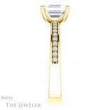 Emerald Cut Forever Brilliant Moissanite Engagement Ring #GTJ941-emerald-fb-y