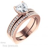 Heart Shaped Forever One Moissanite Engagement Ring #GTJ941-heart-fb-r 6 Heart Shaped Forever Brilliant Moissanite Engagement Ring #GTJ941-heart-fb-r